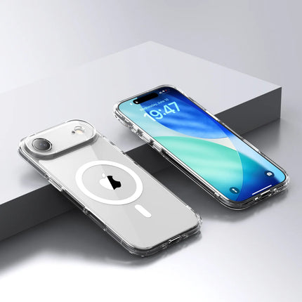 Transparent Magsafe Magnetic Phone Case for IPhone 17 Air 17 Pro Max Wireless Charging Shockproof Protective Hard Back Cover