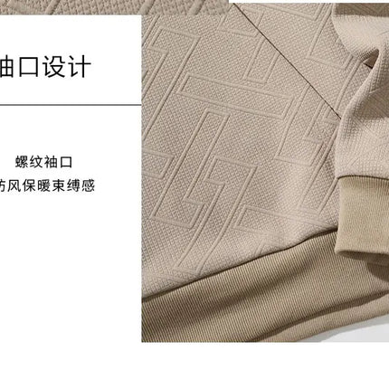 2025 New in Men's Hoodie Half Zip Long Sleeve Oversize Hooded Sweatshirt Male Spring Clothes Loose Fit Zip-up Golf Wear Big Size