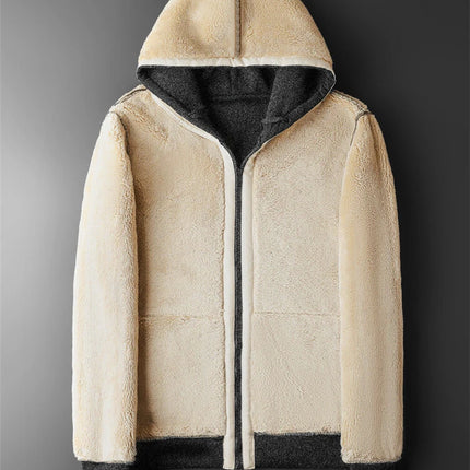 Winter Lambswool Coats Thicken Warm Jackets Long Sleeve Zipper Hoodies Casual Sports Fleece Black Coat Hooded Men Women Jacket