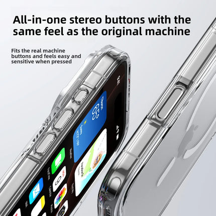 Transparent Magsafe Magnetic Phone Case for IPhone 17 Air 17 Pro Max Wireless Charging Shockproof Protective Hard Back Cover