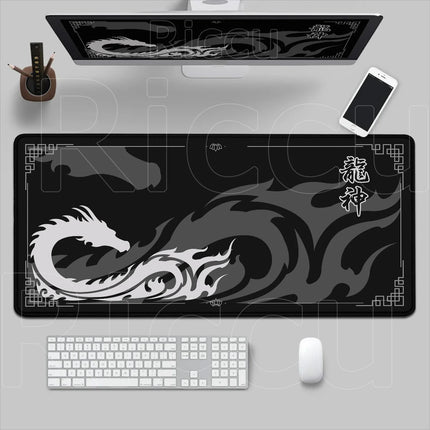 Black & Red Dragon God Mouse Pad Gaming XXL Non-Slip Keyboard Desk Mat Office Carpet Computer Mouse Mat XL New HD Print Mousepad