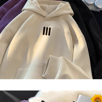 Men's Hoodie Classic Style Men's and Women's Clothing Autumn and Winter Casual Super Large Hoodie Sportswear Warm and Windproof