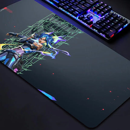 Valorant Neon Mouse Pad Gaming XL New HD Mousepad XXL MousePads Natural Rubber Anti Slip Office Computer Mouse Mat Table Mat