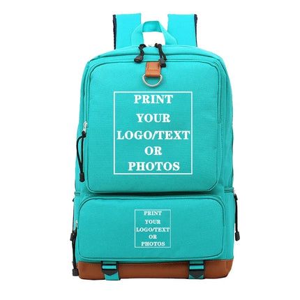 Customize Your Logo Name Image Backpack School Bags for Teenagers Girls Boys Harajuku Custom Diy Luminous Backpacks Rucksack