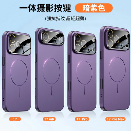 New Large Window Magsafe Phone Case for IPhone 17 Magnetic Wireless Charging Skin Feel PC Protection Phone Cover