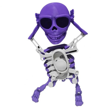 Dancing Skeleton Toys Clockwork Fun Little Toy Ornaments Creative Stress Relief Desktop Toys Gift For Friends Halloween Ornament
