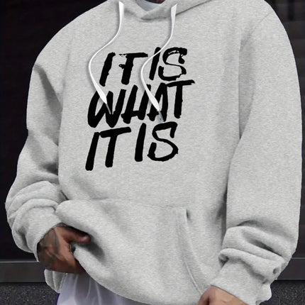 Men's Hooded Sweatshirt Casual Long Sleeve Drawstring Hoodie for Fall Winter Soft Comfortable Pullover Autumn Winter Apparel