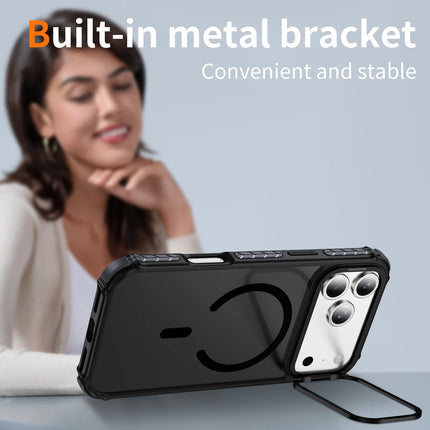 Fashion Skin-friendly Frosted Phone Case For IPhone 17 Shockproof Magnetic Charge Lens Bracket Protective Cover