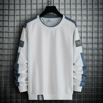 Men Sweatshirt Hoodies Harajuku Hip Hop Streetwear Casual Men's Pullover Hoodie Spring Autumn Patchwork Sweatshirts Mend