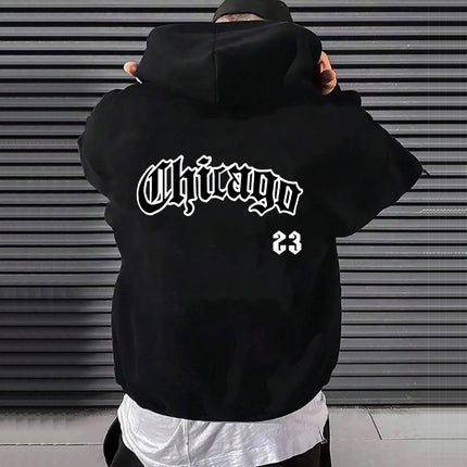 Gothic Men's Hoodie Harajuku Butterfly Print Long Sleeve Pullover Spring Autumn Casual Sweatshirts Streetwear Y2k Clothes Unisex