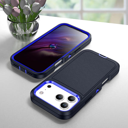 3 in 1 Hybrid Armor Shockproof Defend Case For iPhone 17 Heavy Duty Protection Rugged Cover