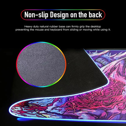 RGB Desk Mat LED Game Rubber Mousepad Calls Of Duty Mouse Pad Large Gaming Mouse Mat With Backlit Gamer Non-Slip Computer Carpet