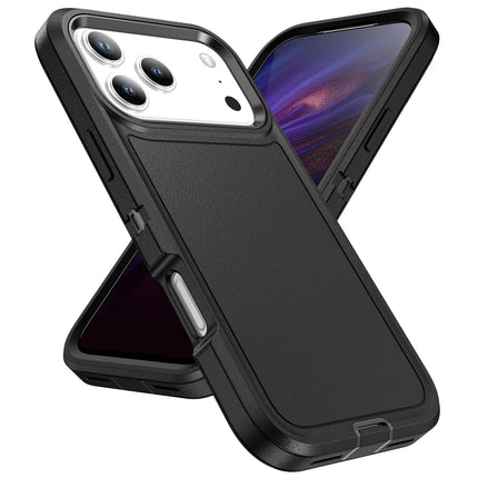 3 in 1 Hybrid Armor Shockproof Defend Case For iPhone 17 Heavy Duty Protection Rugged Cover