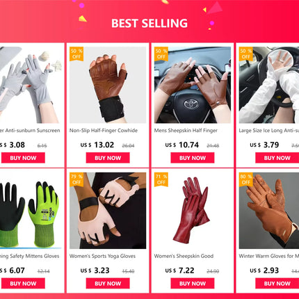 Winter Warm Gloves for Men's Outdoor Cycling and Driving Suede and Fleece Thickened Non-slip Touch Screen Gloves