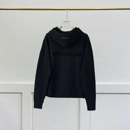 Season 7 Double Line Front and Back Double Row Flocking Letter Hoodies Classic High Street Men's Hoodie Loose Casual Couple Coat