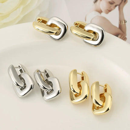 Gold Color Earrings Exaggerate Style Fashion Personalized Jewelry Exquisite Holiday Gifts Celebrity Same