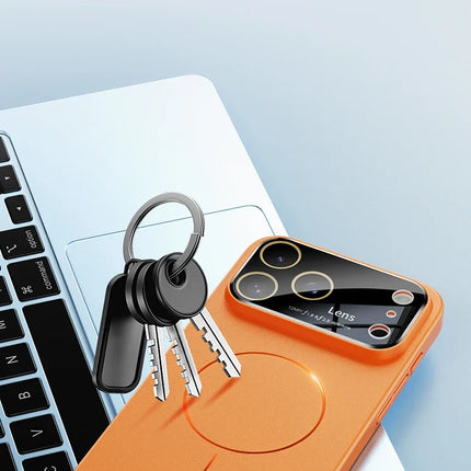 New Large Window Magsafe Phone Case for IPhone 17 Magnetic Wireless Charging Skin Feel PC Protection Phone Cover