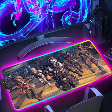 RGB Desk Mat LED Game Rubber Mousepad Calls Of Duty Mouse Pad Large Gaming Mouse Mat With Backlit Gamer Non-Slip Computer Carpet