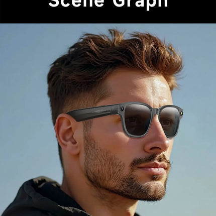 New AI Smart Glasses 800W Camera WIFI+Bluetooth Real-time Transmission Sunglasses Touch Control Video Record Glasses For XIAOMI