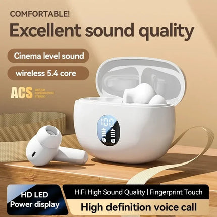 S510 Bluetooth  Wireless Touch Control Headphones HiFI Stereo Waterproof Earphone TWS Sports LED Display Headset with Microphone