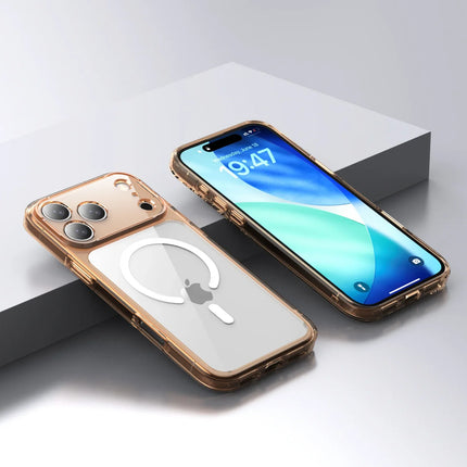 Transparent Magsafe Magnetic Phone Case for IPhone 17 Air 17 Pro Max Wireless Charging Shockproof Protective Hard Back Cover