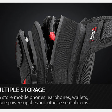 LED Light Drop Leg Bag Motorcycle Waterproof Waist Bag Hip Bum Fanny Pack For Outdoor Riding Cycling Hiking Fishing Climbing