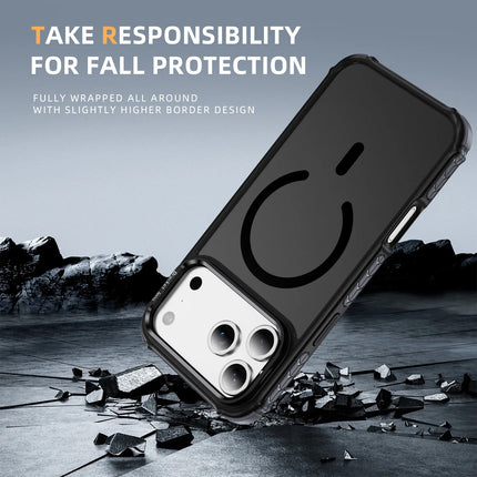 Fashion Skin-friendly Frosted Phone Case For IPhone 17 Shockproof Magnetic Charge Lens Bracket Protective Cover