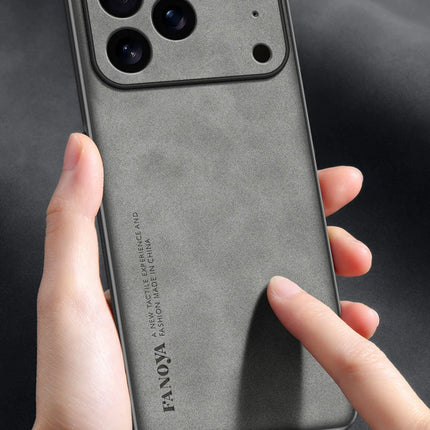 EUCAGR Luxury Sheepskin PU Leather Phone Case For iPhone 17Protect Stand Back Cover