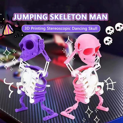 Dancing Skeleton Toys Clockwork Fun Little Toy Ornaments Creative Stress Relief Desktop Toys Gift For Friends Halloween Ornament