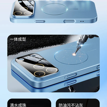 New Large Window Magsafe Phone Case for IPhone 17 Magnetic Wireless Charging Skin Feel PC Protection Phone Cover