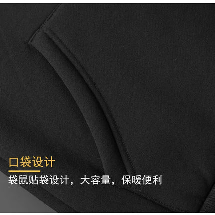 Winter Lambswool Coats Thicken Warm Jackets Long Sleeve Zipper Hoodies Casual Sports Fleece Black Coat Hooded Men Women Jacket
