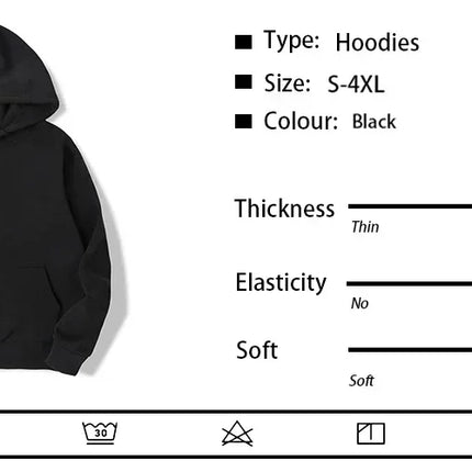 Gothic Men's Hoodie Harajuku Butterfly Print Long Sleeve Pullover Spring Autumn Casual Sweatshirts Streetwear Y2k Clothes Unisex
