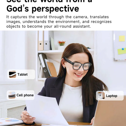 New AI Smart Glasses 800W Camera WIFI+Bluetooth Real-time Transmission Sunglasses Touch Control Video Record Glasses For XIAOMI