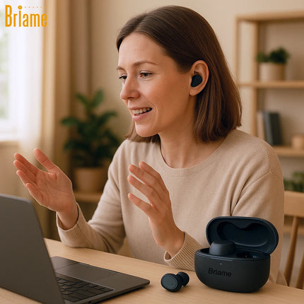 Briame Wireless In-Ear Earphones Bluetooth Headphones Mini Hifi Sound Earbuds 40H long-lasting standby Bluetooth Headsets Stereo
