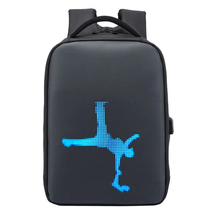 Fashion LED Backpack With Digital Screen Remote Control Photo Rucksack Bag Back Laptop 15.4 Inch For School Motorcycle Camping
