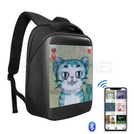 Motorcycle Bags Smart Led Pixel APP Display Screen Intelligent Advertising Business bag Waterproof Moto Riding Creative Backpack
