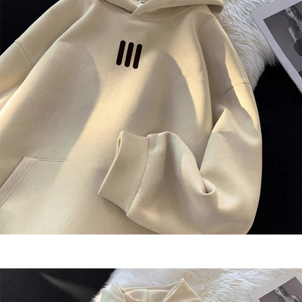 Men's Hoodie Classic Style Men's and Women's Clothing Autumn and Winter Casual Super Large Hoodie Sportswear Warm and Windproof