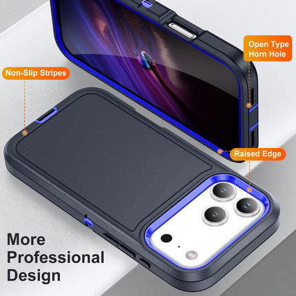 3 in 1 Hybrid Armor Shockproof Defend Case For iPhone 17 Heavy Duty Protection Rugged Cover