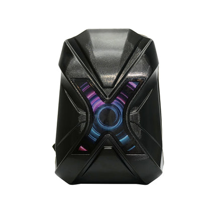 LED Backpack Large Capacity LOY DIY Programmable X Shape LED Screen Cycling Bag Motorcycle Bicycle Helmet Storage Bag Hard Shell