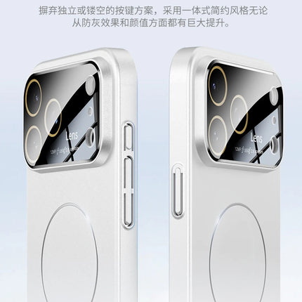 New Large Window Magsafe Phone Case for IPhone 17 Magnetic Wireless Charging Skin Feel PC Protection Phone Cover