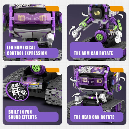 549PCS Integrated Robot Esports Girl Scorpion 3-in-1 Programming Remote Control Electric Assembly Building Block Model Toys Gift