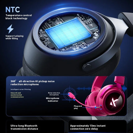 New MCHOSE X9 Wireless Gaming Headphones 7.1 X9 Wireless Bluetooth Earphones Fps With Microphone Esports Custom Headphones Gifts