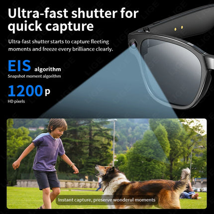 New AI Smart Glasses 800W Camera WIFI+Bluetooth Real-time Transmission Sunglasses Touch Control Video Record Glasses For XIAOMI