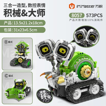 3 in 1 Technical RC Robot Dinosaur Building Blocks City Snail Racing Car Remote Control Bulldozer Truck Bricks Toys Kids Gifts