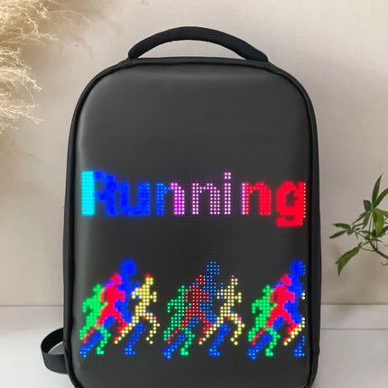 Fashion LED Backpack With Digital Screen Remote Control Photo Rucksack Bag Back Laptop 15.4 Inch For School Motorcycle Camping