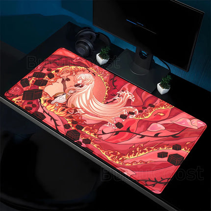 Game Yumemizuki Mizuki Furina Mavuika Raiden Mousepad XXL Large Genshin Impact Mouse Pad Non-slip Keyboard office Anime Desk Mat