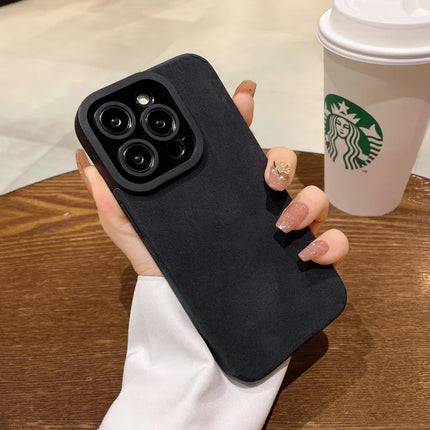 Fashion Matte Leather Silicone Case For iPhone 17 Lens Protection Shockproof Cover