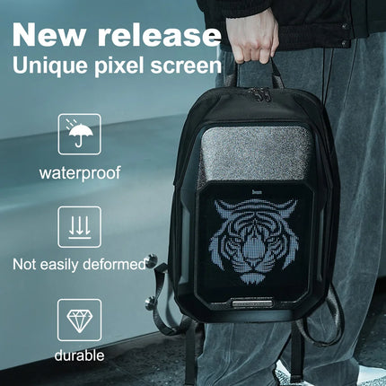 Divoom Cyberbag 64x64 Pixel LED Display 15-Inch Laptop Shoulder Bag Backpack Camera Portable Men Waterproof Backpack 2024 New