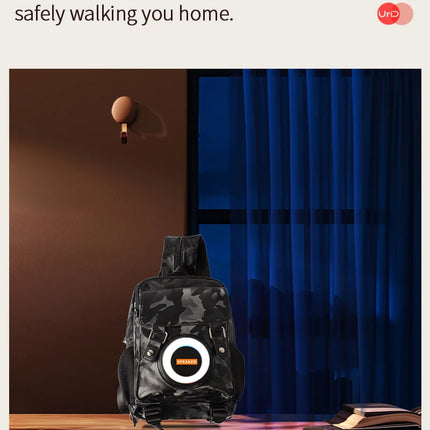 Wireless Bluetooth Speaker Backpack Laptop Bag Hifi Sound Quality Cycling Music School Bag Men's Backpack Cyberpunk Backpack