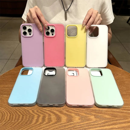 2in1 Matte TPU Case For iPhone 17 Cover PC + Silicone Shockproof Photo Holder Cover